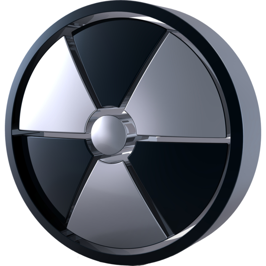 Black and White Radiation Symbol