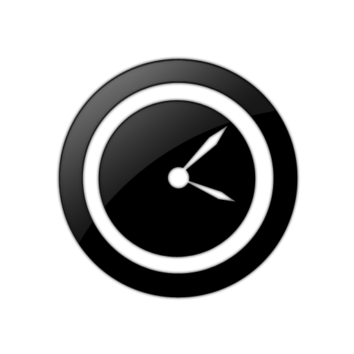 Black Clock Icon No Background