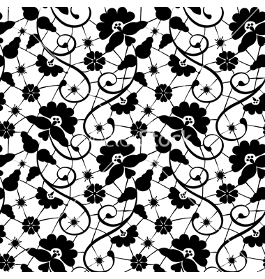 Black Seamless Lace Pattern