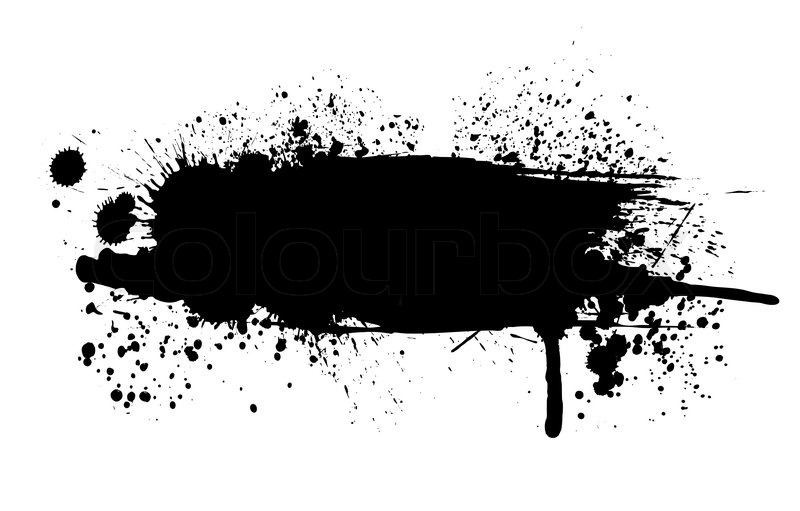 Black Spray Paint Splatter Vector