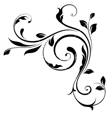 Black Swirl Designs Clip Art