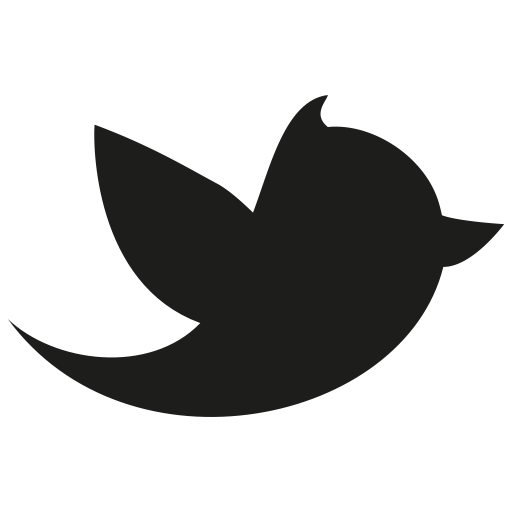 Black Twitter Icon Vector