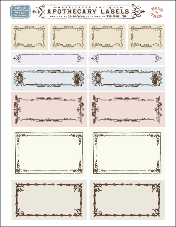 Blank Apothecary Label Template