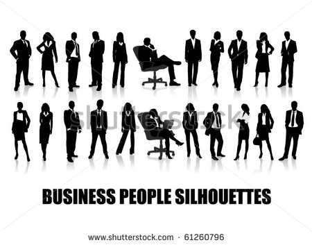 Business People Silhouette Vector