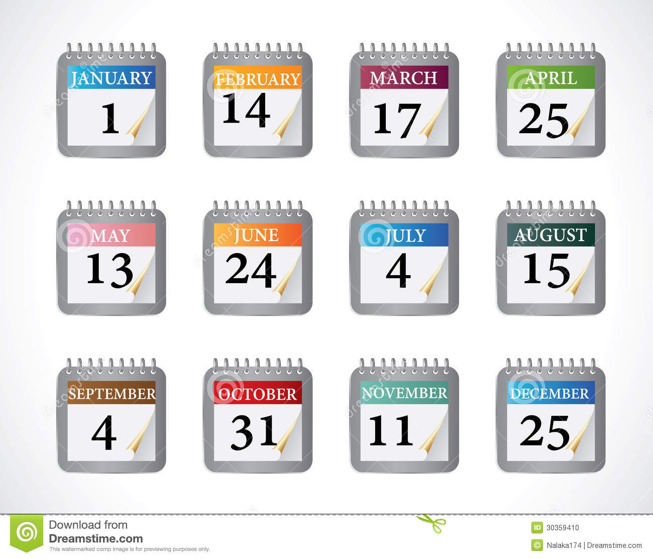 Calendar Icon Set