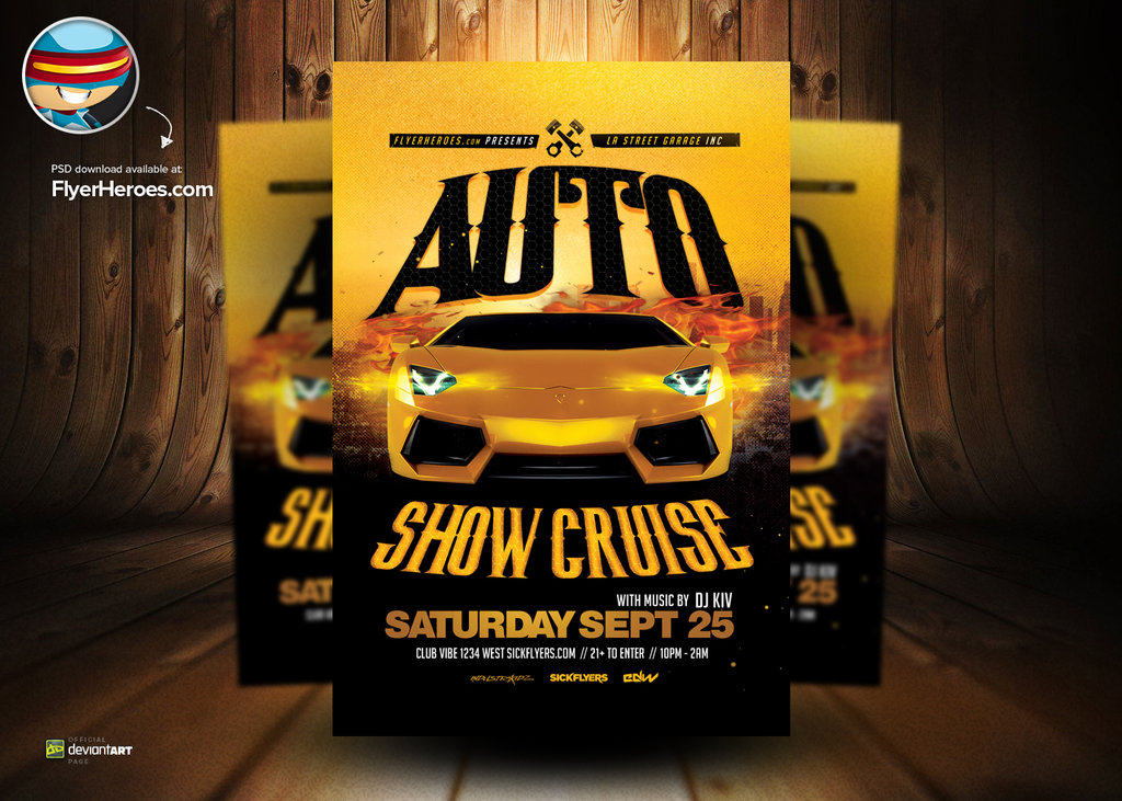 Car Show Flyer Template PSD