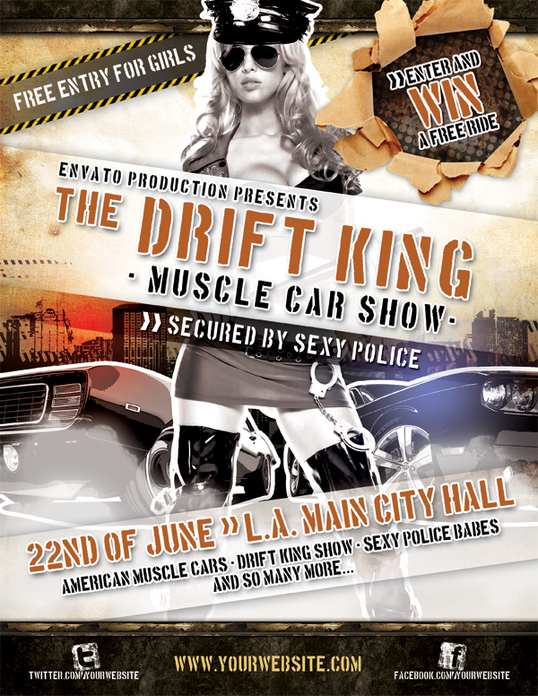 Car Show Flyers Design Template