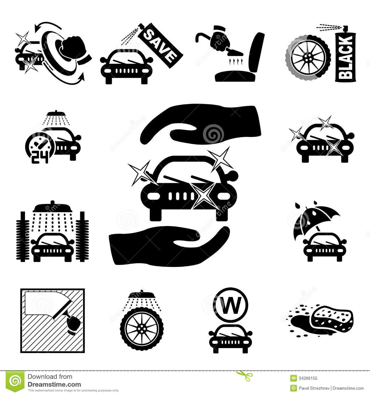 13 Car Wash Vector Icon Images