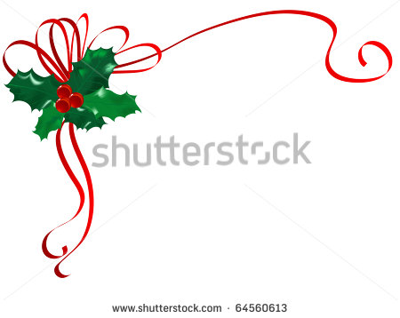 Cardinal Christmas Holly Clip Art