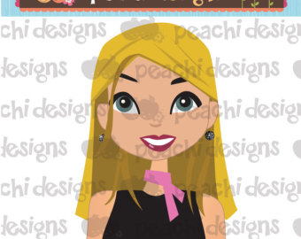 Cartoon Blonde Girl Avatar