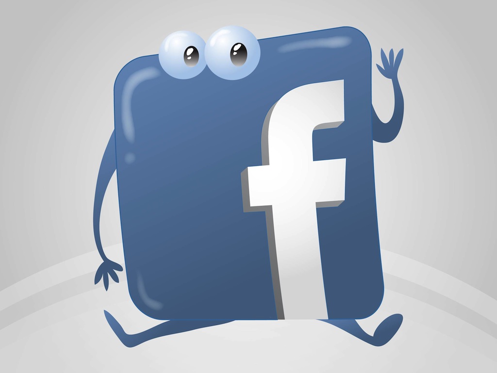 Cartoon Facebook Logo Vector Free