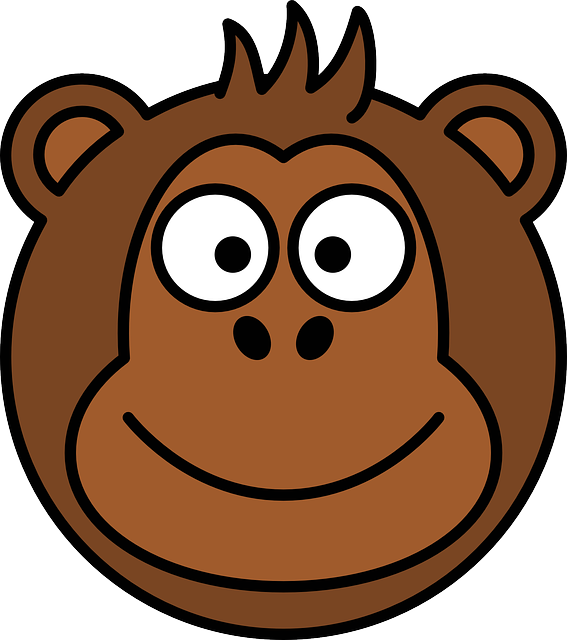 Cartoon Monkey Head Clip Art