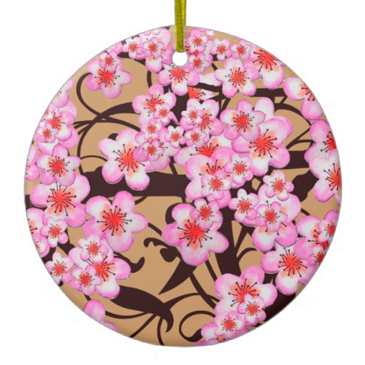 Cherry Blossom Christmas Tree Ornament