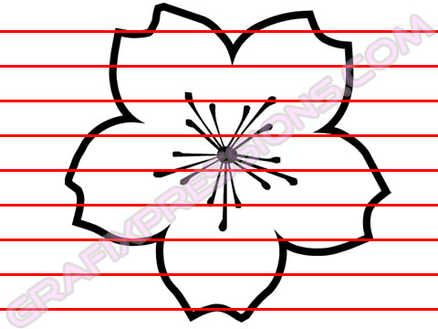 Cherry Blossom Flower Stencil