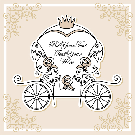 Cinderella Carriage Wedding Invitation Template