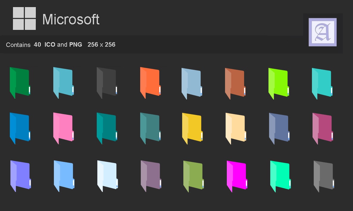 Color Folder Icons Windows 8