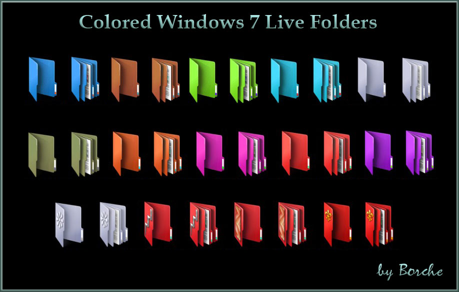 Colored Folder Icons Windows 7