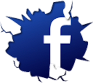 Cracked Facebook Logo