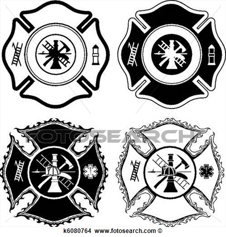 Cross Firefighter Vector Art