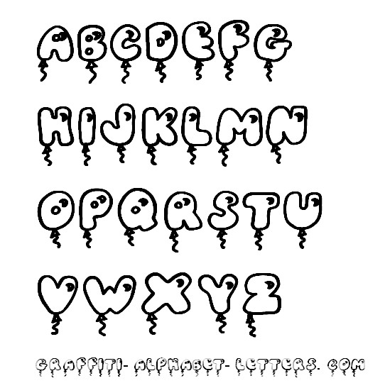 6 Cute Bubble Letter Fonts Alphabet Images