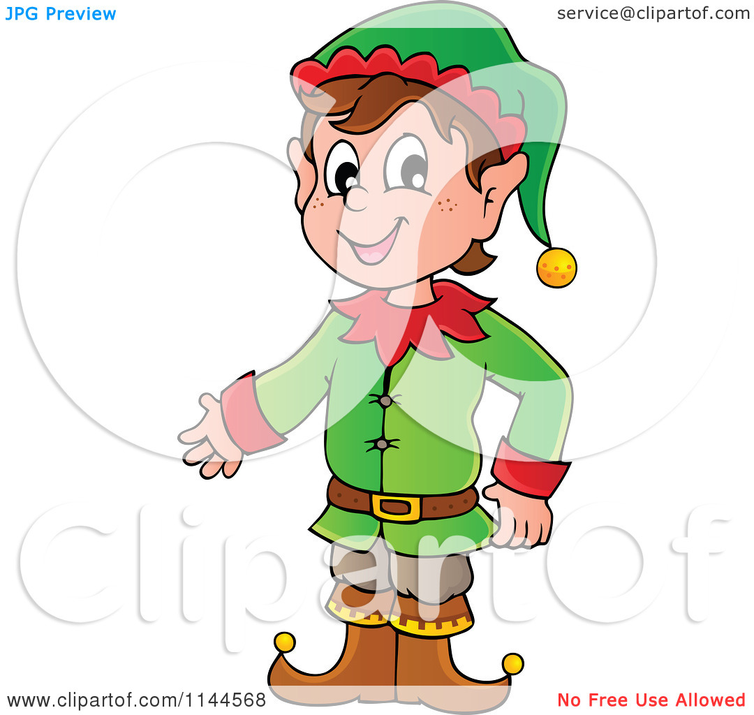 Cute Cartoon Christmas Elves