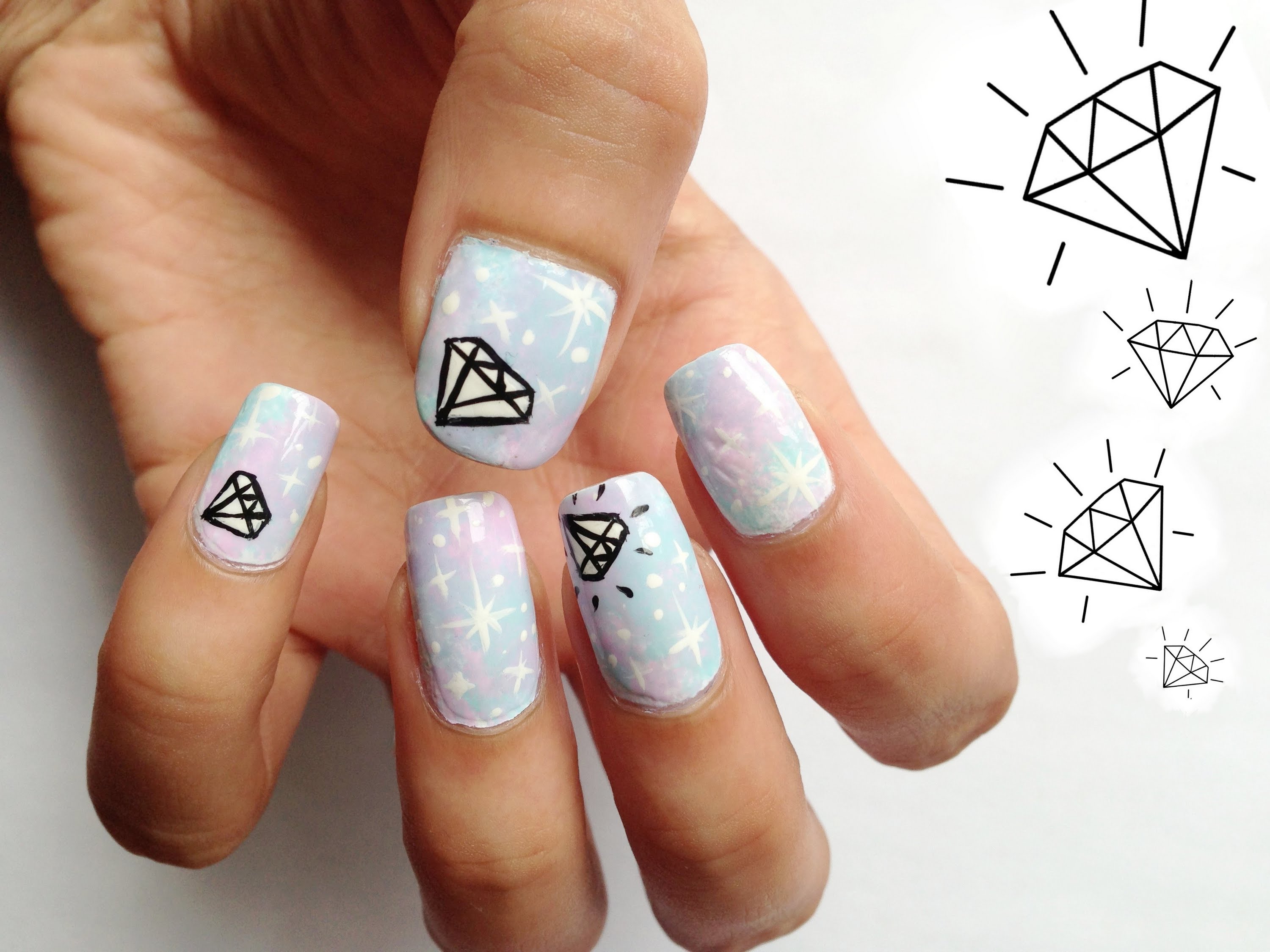 Diamond Nail Designs