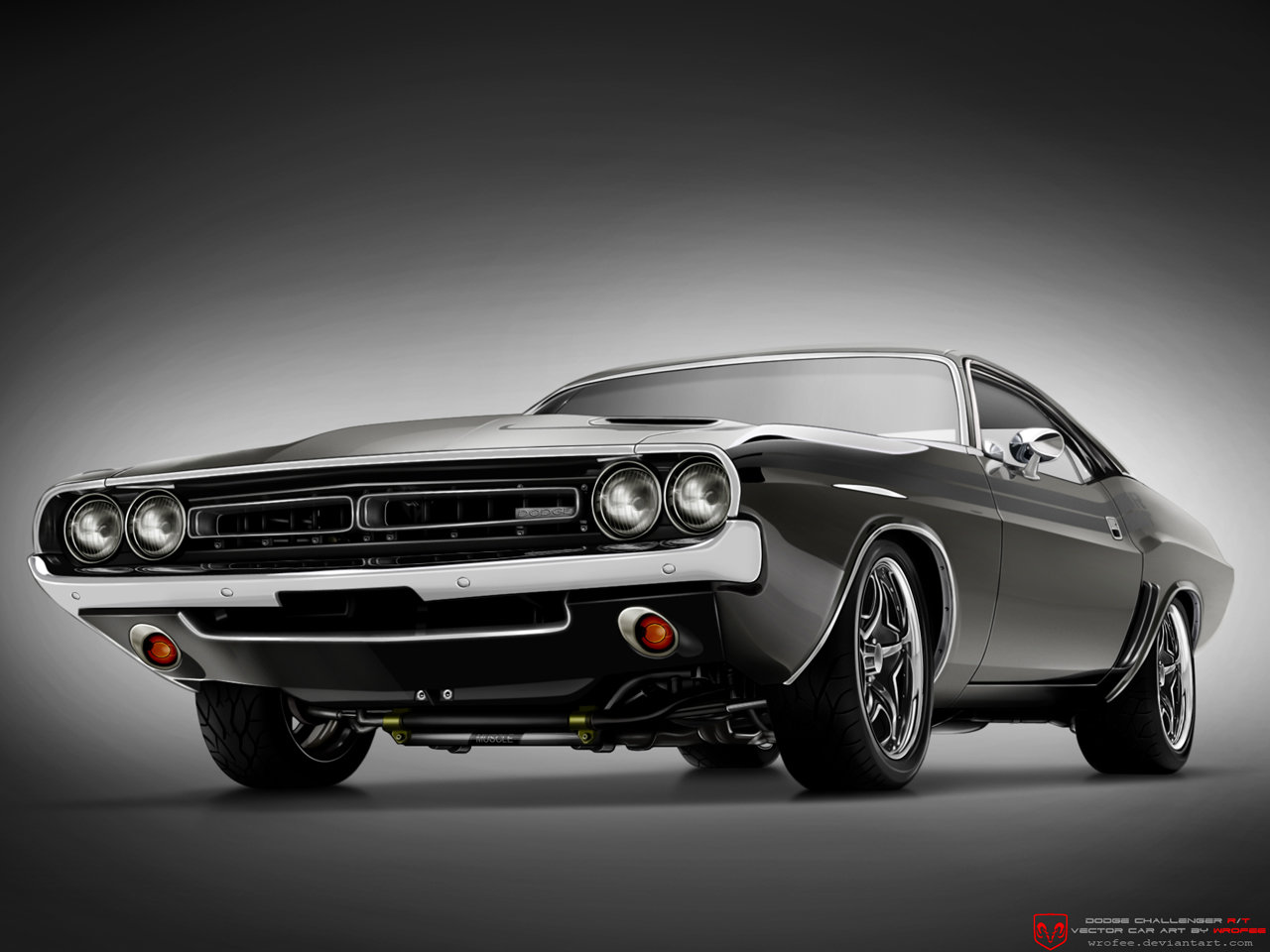 Dodge Challenger Vector Art