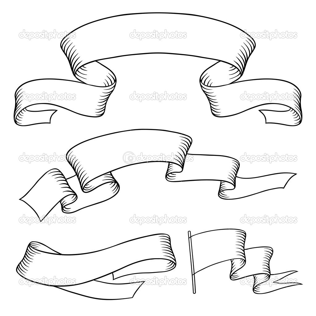Double Ribbon Banner Vector