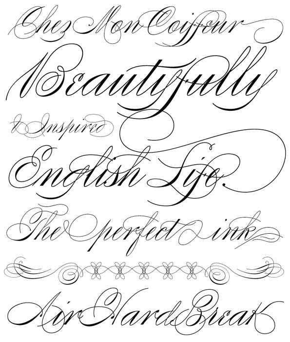 Fancy Cursive Tattoo Fonts