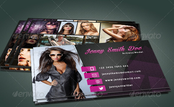 Fashion Model Business Cards