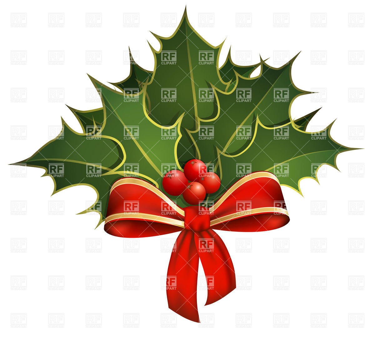 Free Christmas Holly Decorations Clip Art