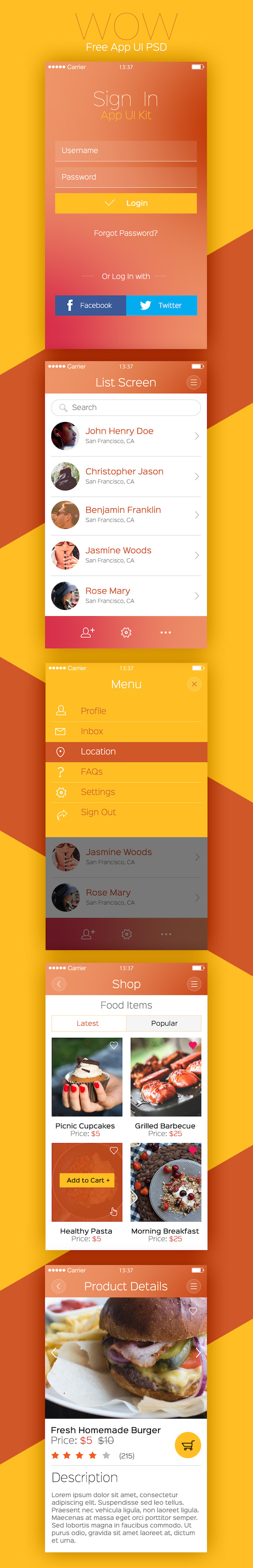 Free Mobile App Design Template Images
