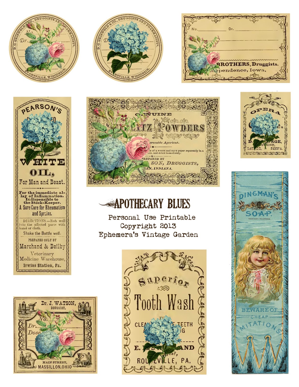 17 Vintage Apothecary Labels Free Template Images Vintage Apothecary 