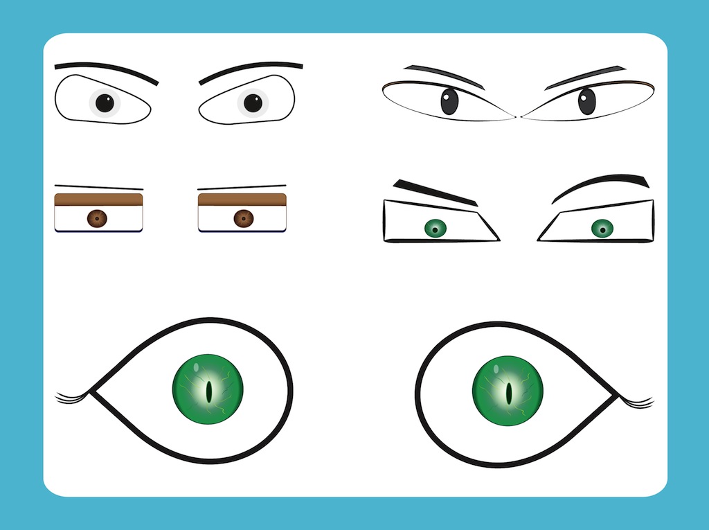 Free Vector Cartoon Eyes