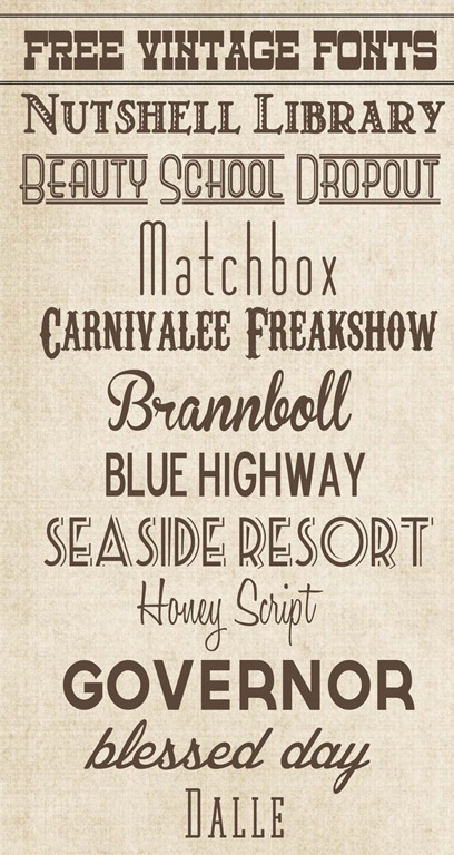 10 Vintage Antique Fonts Images