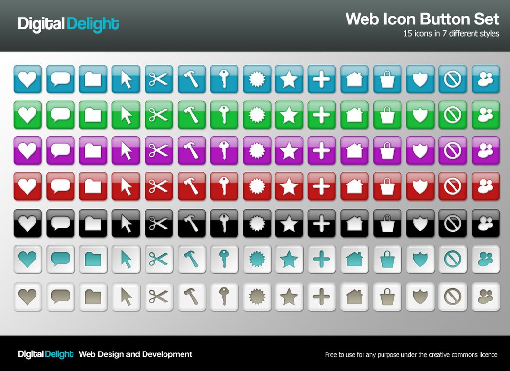 Free Web Buttons and Icons