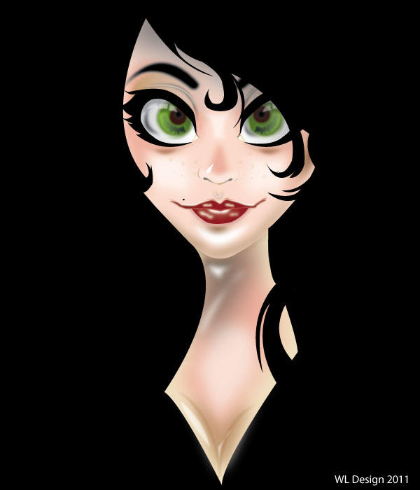 Girl Face Vector Graphics