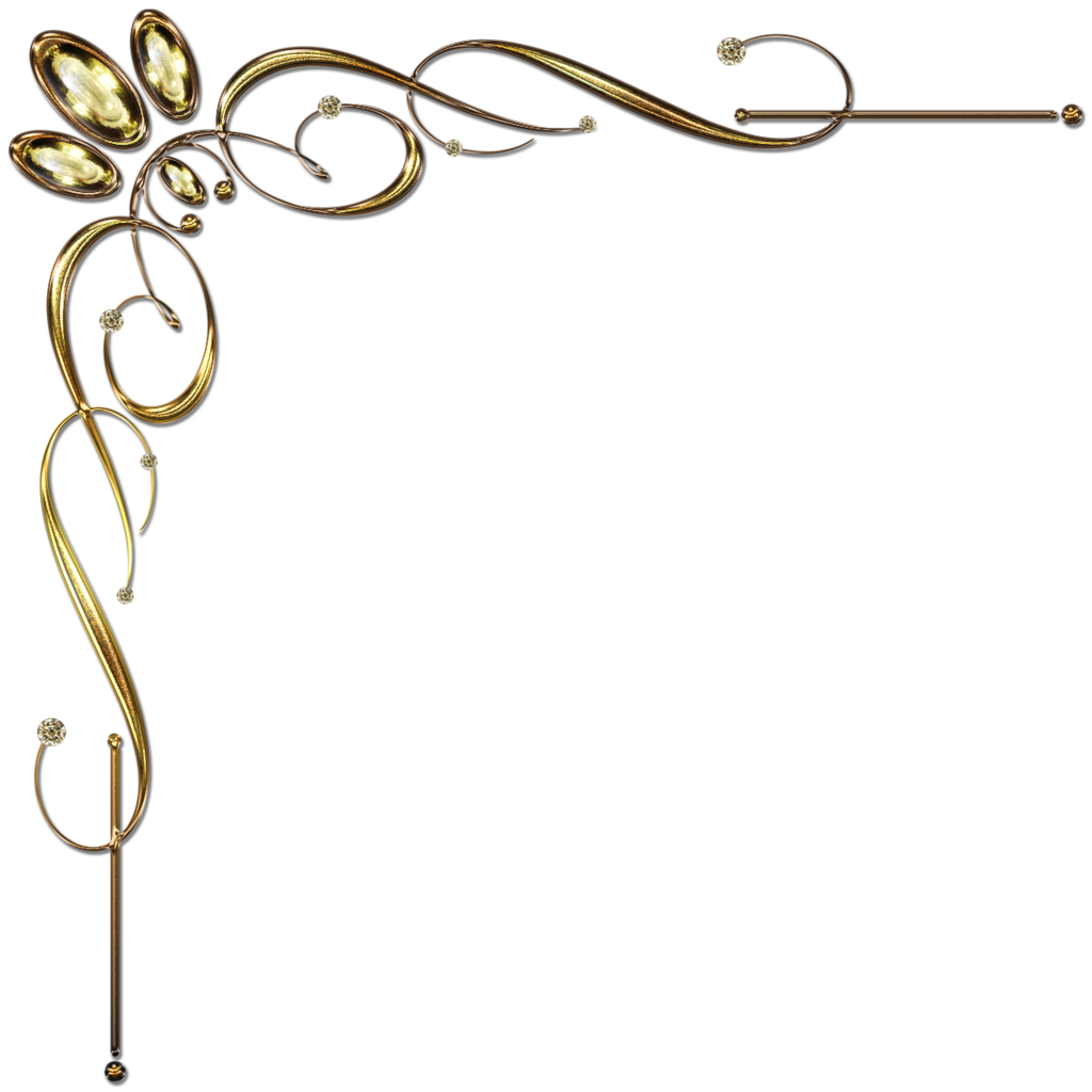 Gold Swirl Design Corner Border Gold Swirl Design Corner Border