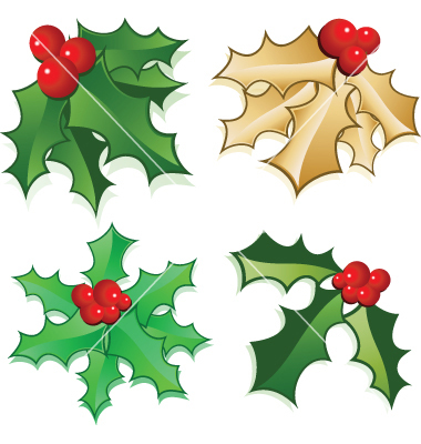 Holly Berries Vector Art Free