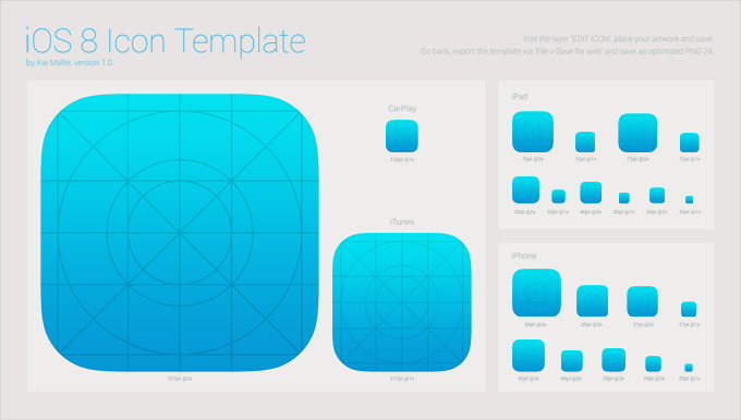 iOS 8 App Icon Template