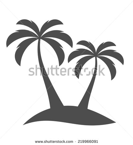 Island Palm Tree Silhouette