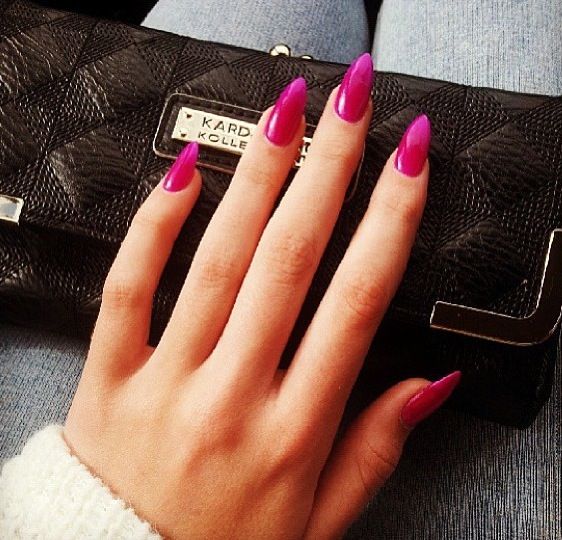 12 Pink Pointy Nail Designs Images