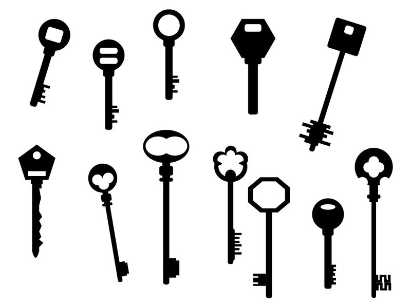 Key Vector Art Silhouettes