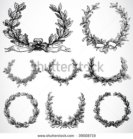 Leaf Wreath Clip Art Leaf Wreath Clip Art