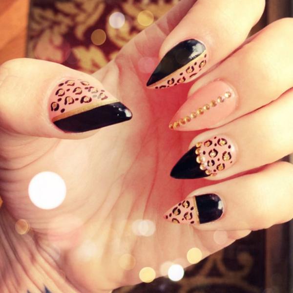 Leopard Stiletto Nail Designs