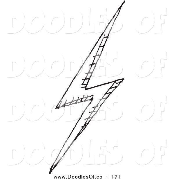 Lightning Bolt Clip Art Black and White