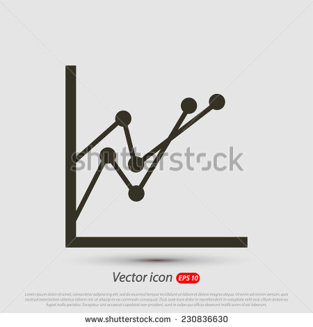 Line Graph Icon Vector
