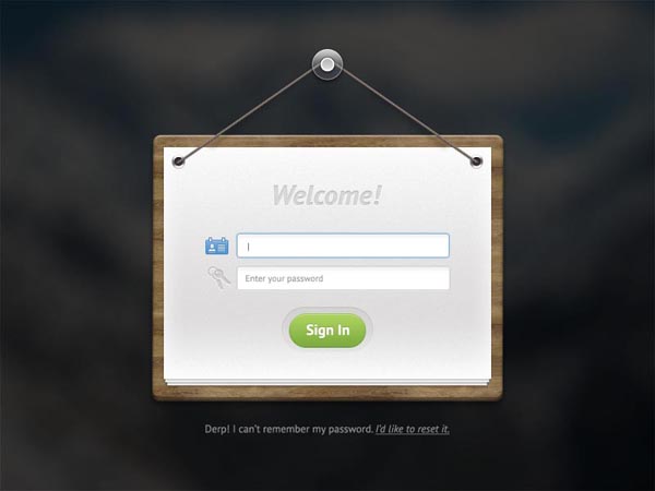 Login-Form PSD