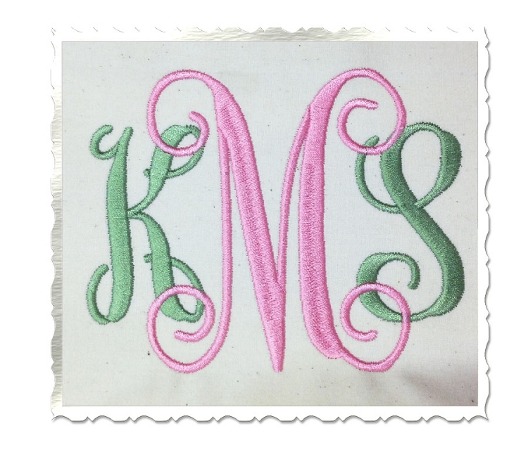 Machine Embroidery Monogram Fonts