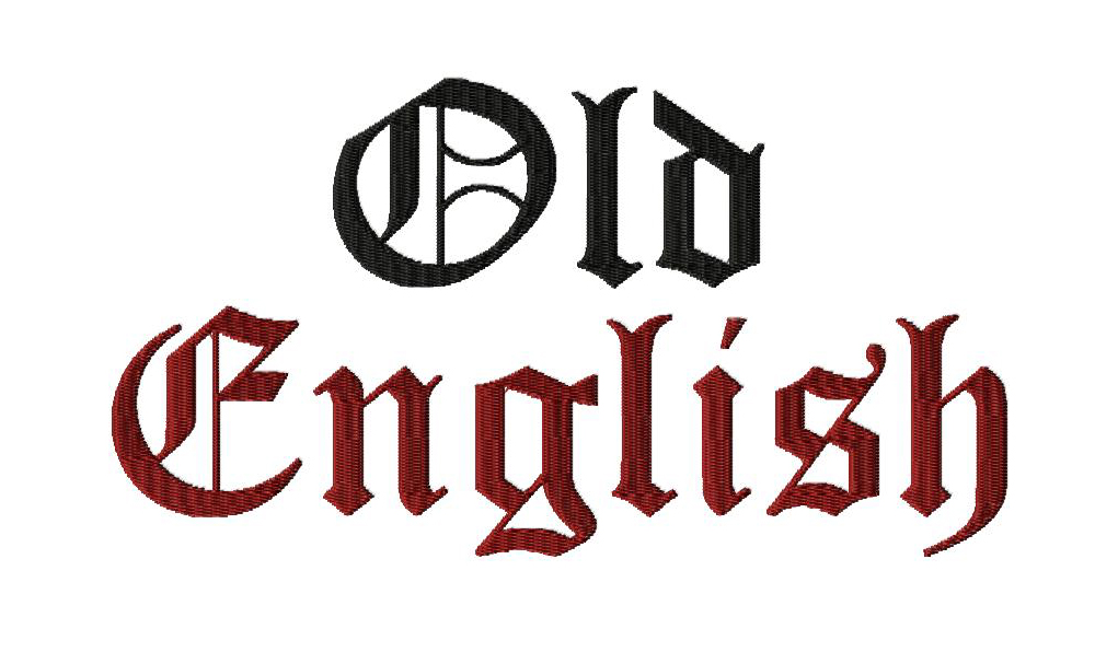 Machine Embroidery Old English Font